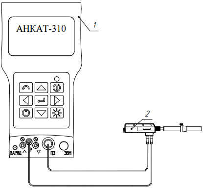 Схема для измерения давления/разрежения газоанализаторами АНКАТ-310-02, -03, -05, -06