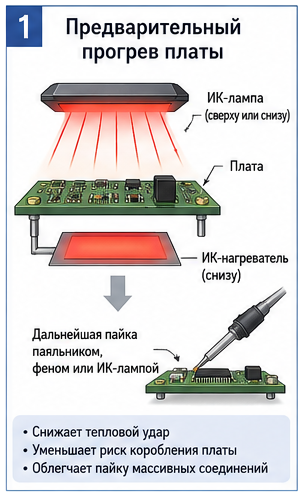 Предварительный прогрев платы