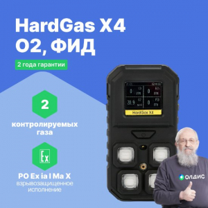 HardGas X4 (O2, ФИД) Газоанализатор портативный многоканальный