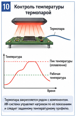 Контроль температуры термопарой