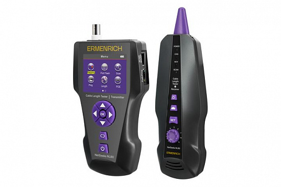 Измеритель длины кабеля Ermenrich NetGeeks NL80, фиолетовый_1