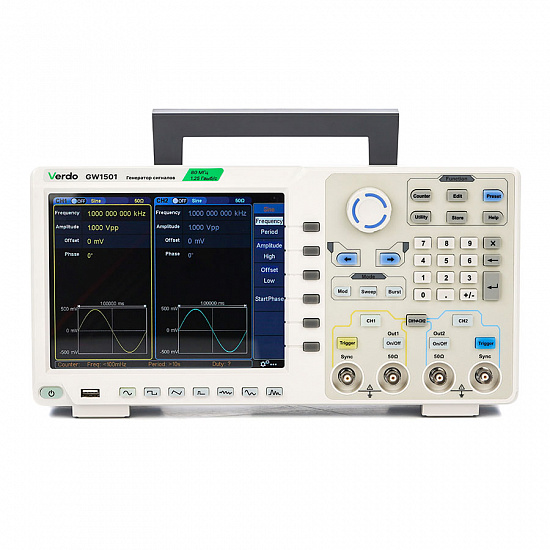 VERDO GW1501 Генератор сигналов 80 МГц, 1250 Мвыб/с_2