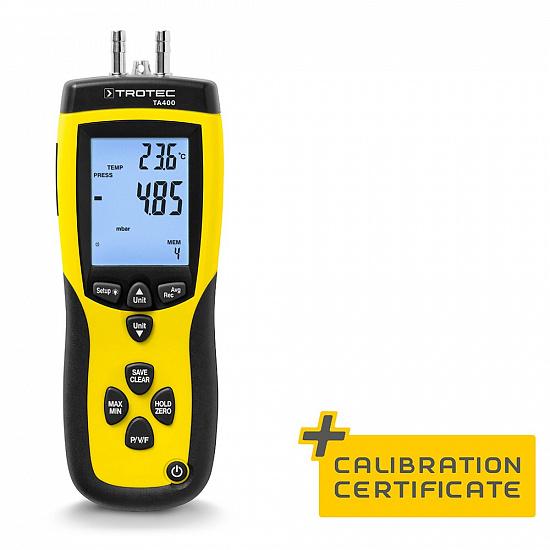 Дифманометр Trotec TA400 с трубкой Пито_2