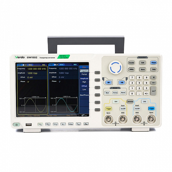 VERDO GW1502 Генератор сигналов 100 МГц, 1250 Мвыб/с_2