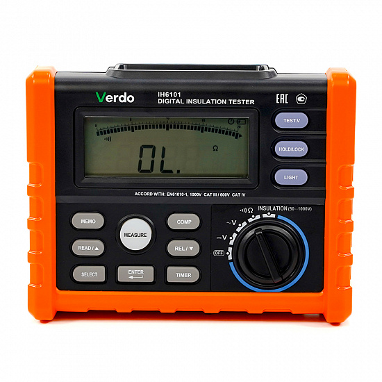 VERDO IH6101 Измеритель сопротивления изоляции (Мегаомметр) до 1000В_2
